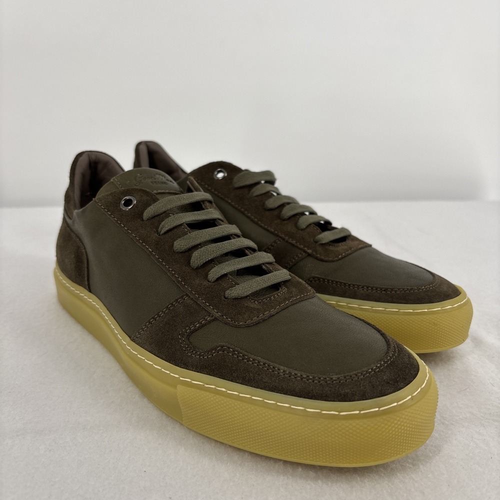 Good Man Brand Edge Sneaker Green Suede Low Top Mens 8.5 Made in Italy